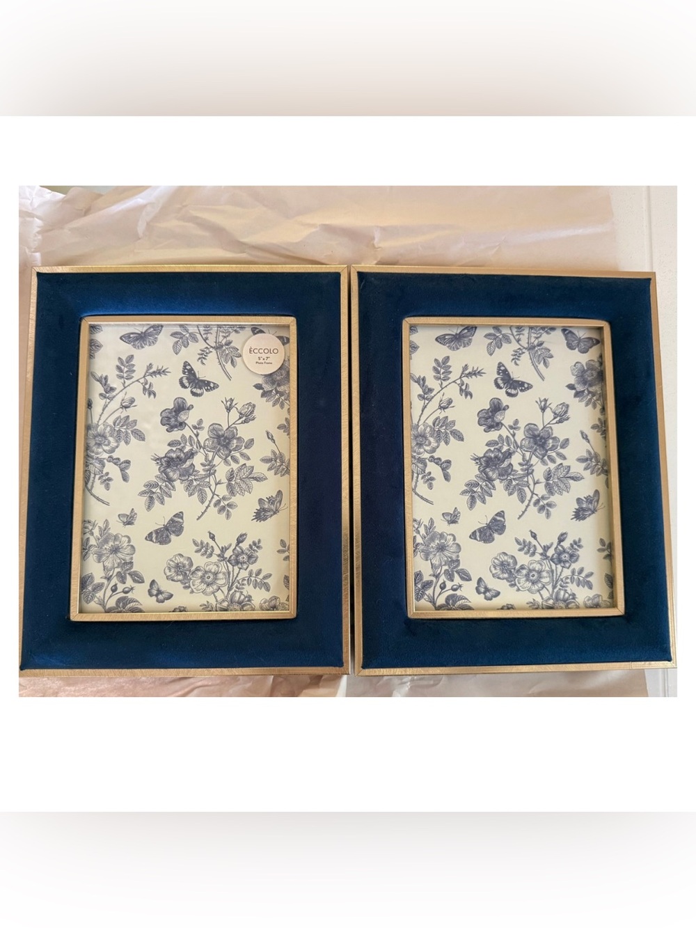 NEW ÈCCOLO 5x7 NAVY FELT FRAMES